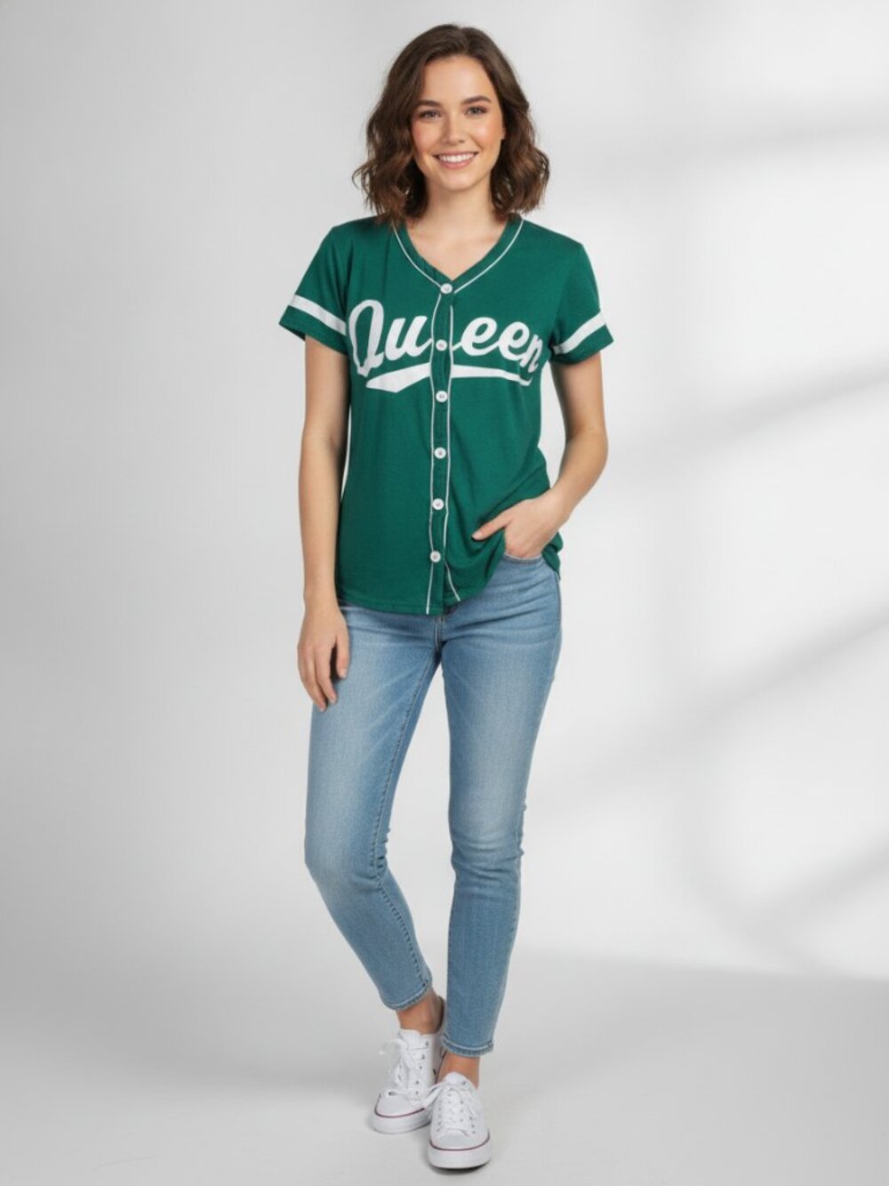 Queen button up jersey shirt